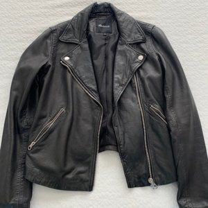 Washed Leather Moto Jacket